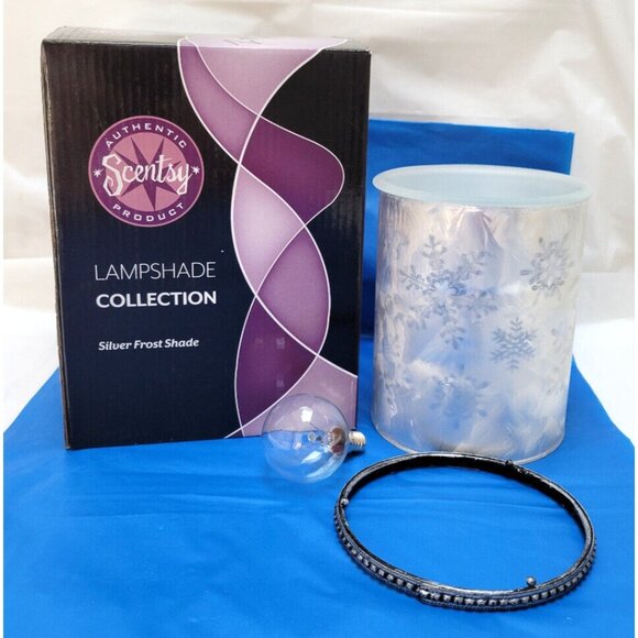 Scentsy Other - Scentsy Lampshade Collection SILVER FROST SHADE #25670 Retired - No Base